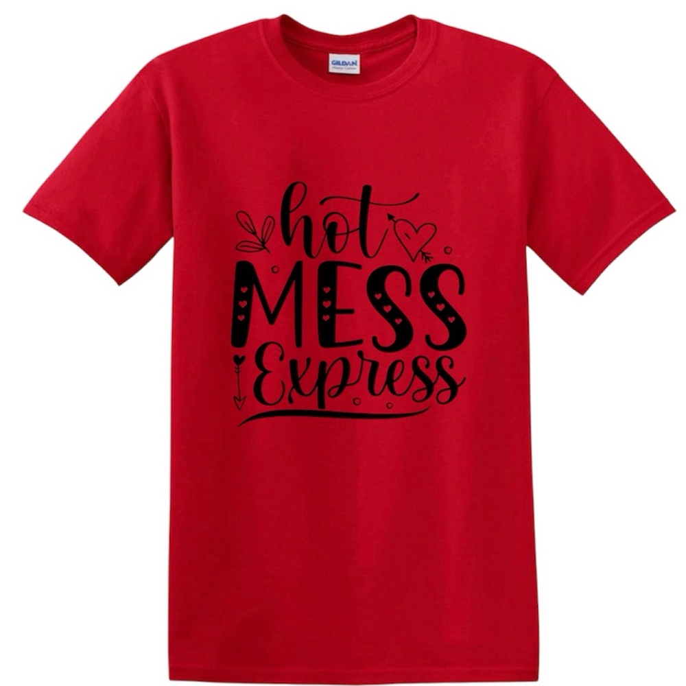 Hot Mess Express Red Graphic T shirt